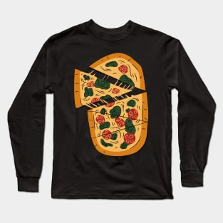 Italian Vegan Pizza Long Sleeve T-Shirt